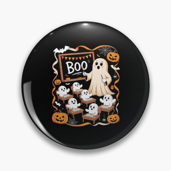 Item preview, Cute Halloween Ghost Teacher Teaching Students in Classroom designed and sold by GasVille.