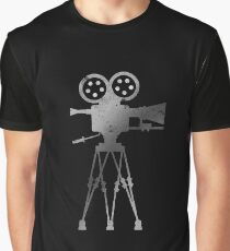 Retro Camera Cameraman Filmmaker Movie Director T Shirt Tee Graphic T-Shirt