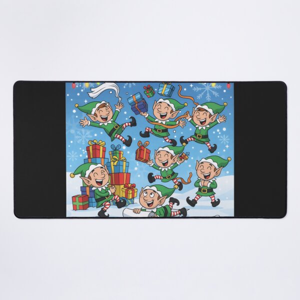 Item preview, Funny Elves Christmas Chaos T-Shirt - Goofy Workshop Accident Holiday Tee - Wrapping Paper Mess designed and sold by ZyxDes.