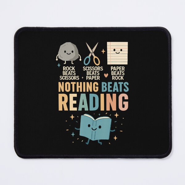 Artikelvorschau, Bücherwurm-Shirt: Nichts geht über Lesen (Schere, Stein, Papier) entworfen und verkauft von RubySandy.