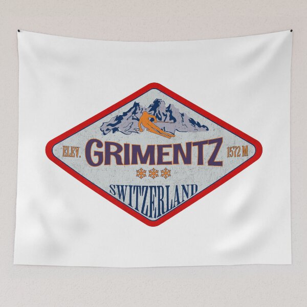Item preview, Grimentz, Switzerland, Vintage skiing badge design designed and sold by Wanderful-roads.