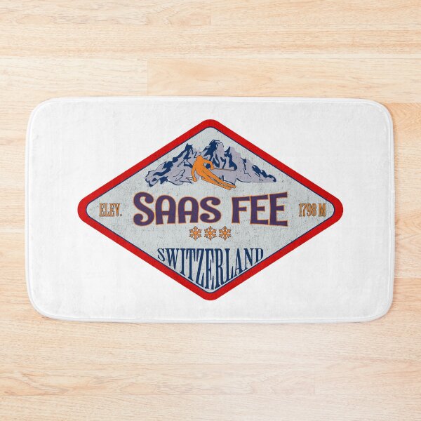 Item preview, Saas Fee, Switzerland, Vintage skiing badge design designed and sold by Wanderful-roads.