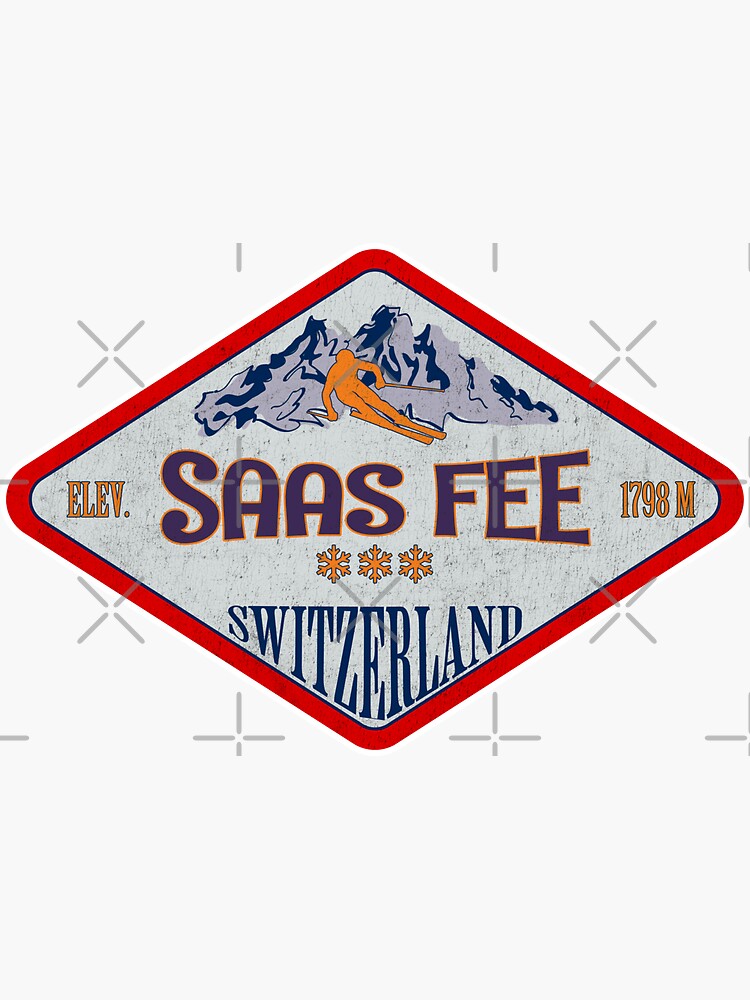 Patch Ancien Ski - Saas Fee (Suisse) - Écusson Vintage