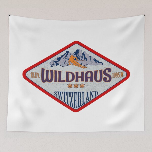 Item preview, Wildhaus, Switzerland, Vintage skiing badge design designed and sold by Wanderful-roads.