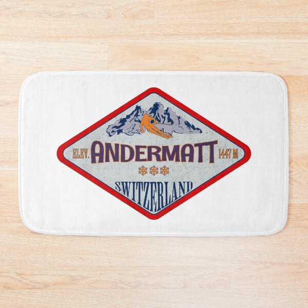 Item preview, Andermatt, Switzerland, Vintage skiing badge design designed and sold by Wanderful-roads.