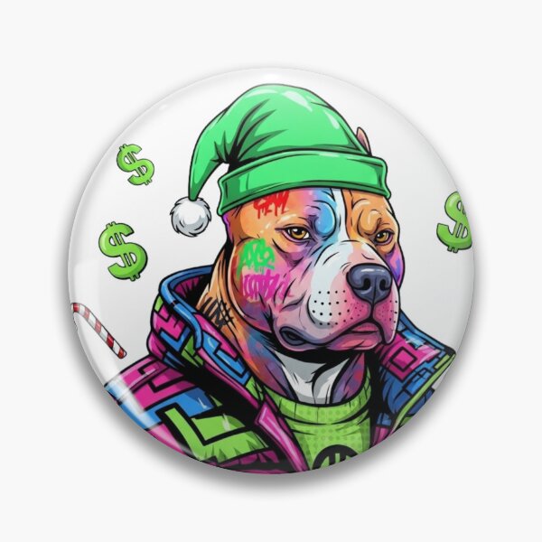 Item preview, Hypebeast Christmas Pitbull - Rich Streetwear Dog with Money designed and sold by HypeHoundz.