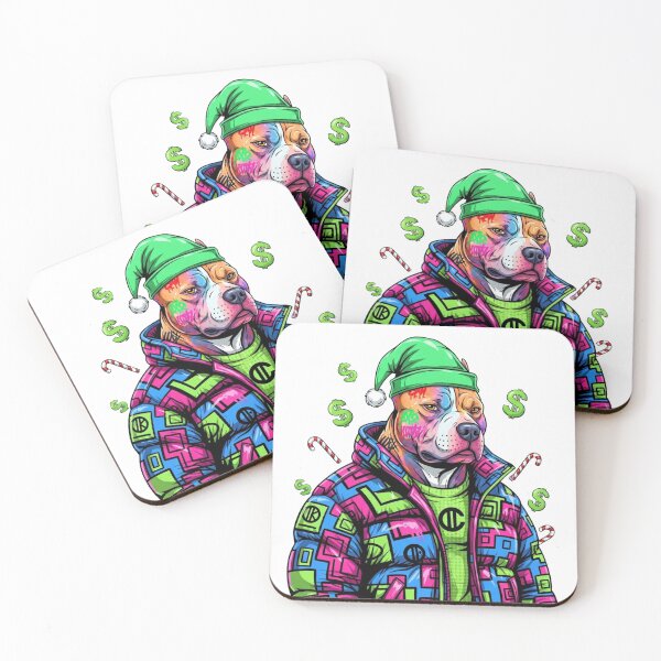 Item preview, Hypebeast Christmas Pitbull - Rich Streetwear Dog with Money designed and sold by HypeHoundz.