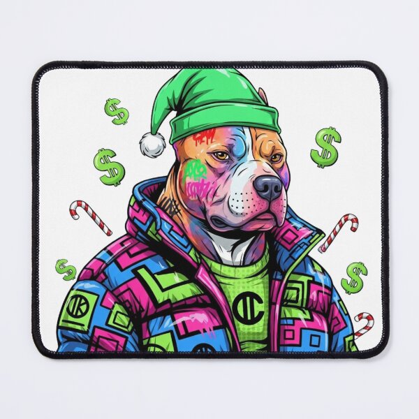 Item preview, Hypebeast Christmas Pitbull - Rich Streetwear Dog with Money designed and sold by HypeHoundz.