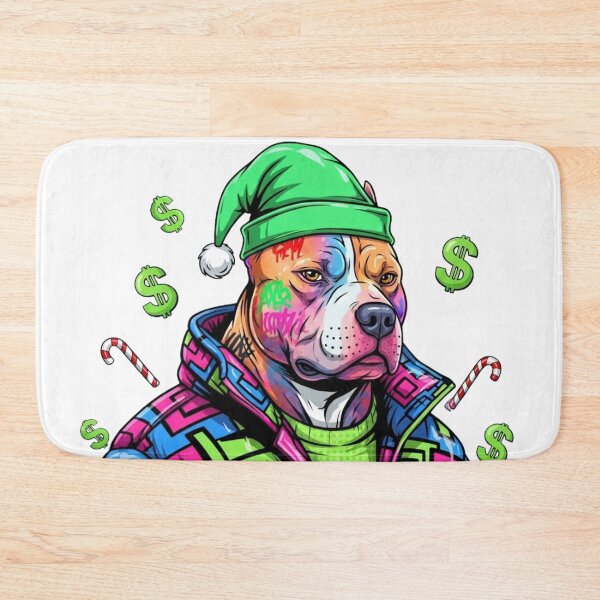 Item preview, Hypebeast Christmas Pitbull - Rich Streetwear Dog with Money designed and sold by HypeHoundz.