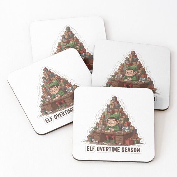 Item preview, Funny Tired Elf Sticker - Elf Overtime Season Messy Workshop Office Holiday Decal designed and sold by ZyxDes.