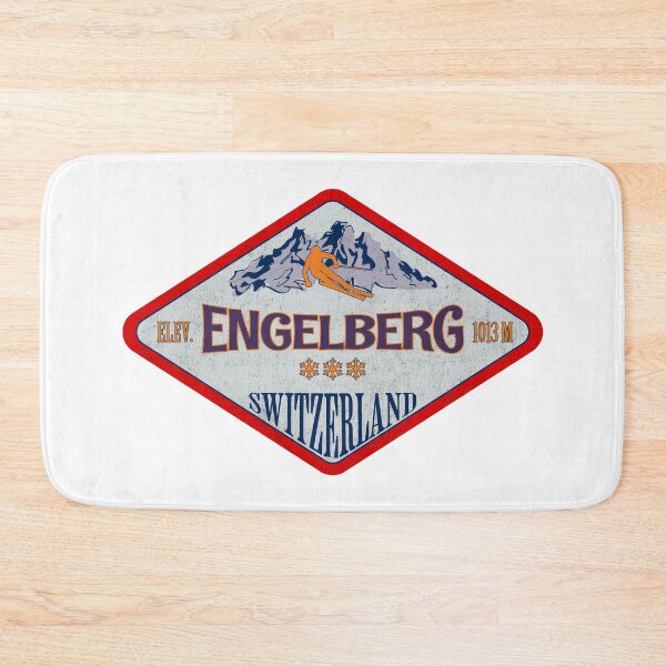 Item preview, Engelberg, Switzerland, Vintage skiing badge design designed and sold by Wanderful-roads.