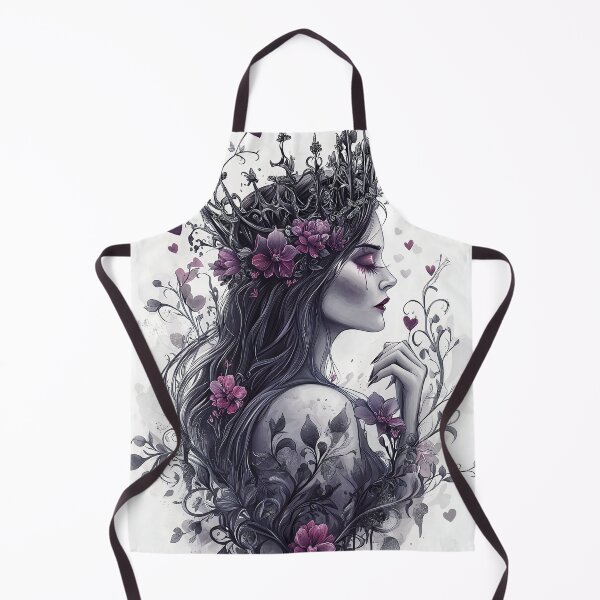 Item preview, Dark Fantasy Queen of Hearts Gothic Fairytale Watercolour Art designed and sold by ChuChiDesign.