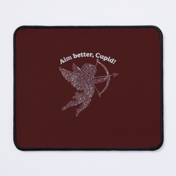 Item preview, Aim Better Cupid Mosaic Design – Funny Valentine’s Day Cupid Silhouette Print designed and sold by VelvetSkyStudio.