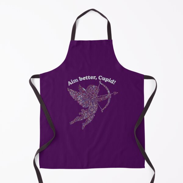 Item preview, Aim Better Cupid Mosaic Design – Funny Valentine’s Day Cupid Silhouette Print designed and sold by VelvetSkyStudio.