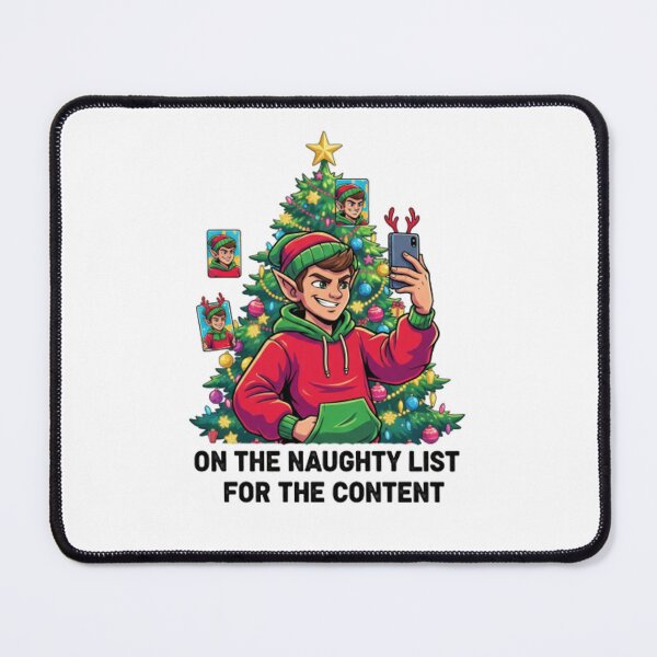 Item preview, Stylish Selfie Elf Sticker - Naughty List for the Content Funny Christmas Social Media Decal designed and sold by ZyxDes.