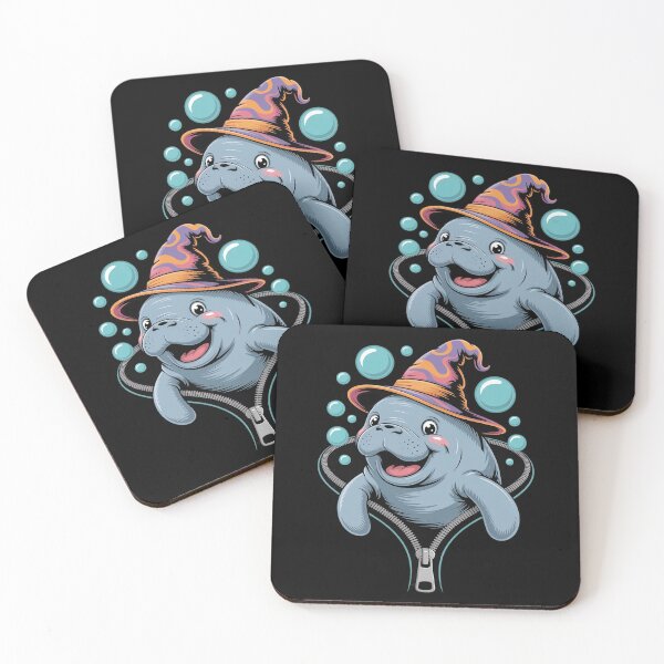 Item preview, Cute Manatee Emerging from A Zipper Halloween designed and sold by DetroitMug.