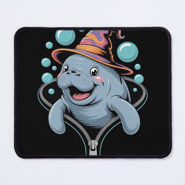 Item preview, Cute Manatee Emerging from A Zipper Halloween designed and sold by DetroitMug.