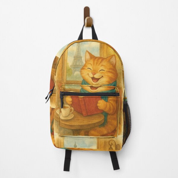 Item preview, Funny cat reading in a cafe in Paris designed and sold by Mauswohn.