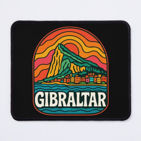 Item preview, Gibraltar Retro Trippy Art Travel designed and sold by TomFrontierArt.