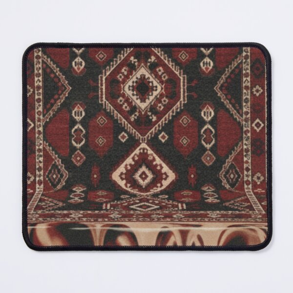 Item preview, Melting Moroccan Rug | Surreal Red & Black Vintage Carpet Art designed and sold by designwiss.