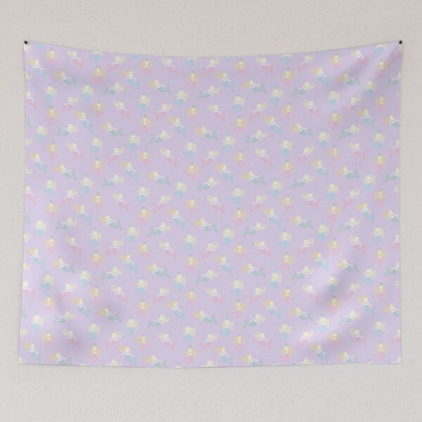 Item preview, Cute Girly Mermaids in Pastel Purple designed and sold by TheSmartyArty.