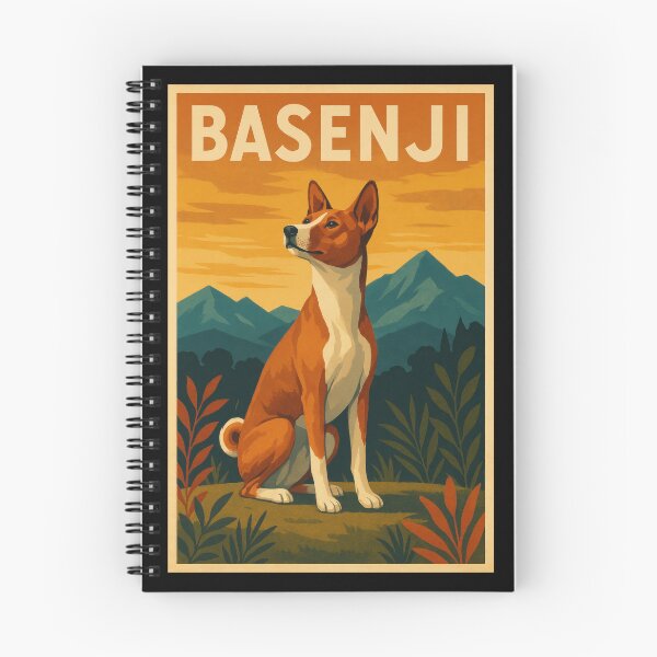 Item preview, Elegant Basenji Retro Poster designed and sold by Flying Doggo.