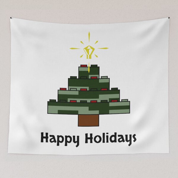 Item preview, Brick Archaeology Christmas Tree Happy Holidays  designed and sold by JeanSeth.
