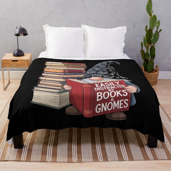 Item preview, Easily Distracted By Books Gnomes designed and sold by RayhendersonArt.