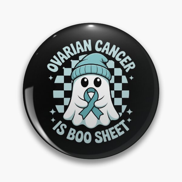 Item preview, Cute Ovarian Cancer Is Boo Sheet Halloween Ghost Teal designed and sold by DetroitMug.