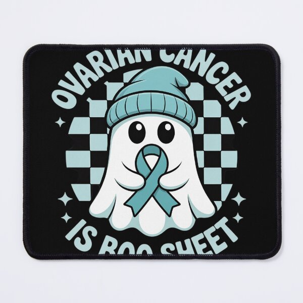 Item preview, Cute Ovarian Cancer Is Boo Sheet Halloween Ghost Teal designed and sold by DetroitMug.