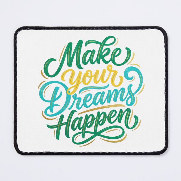 Item preview, Make Your Dreams Happen Motivational Typography Art designed and sold by EverBranz-stor.