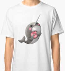 Cute Narwhal with donut Classic T-Shirt