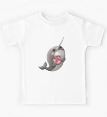 Cute Narwhal with donut Kids Tee