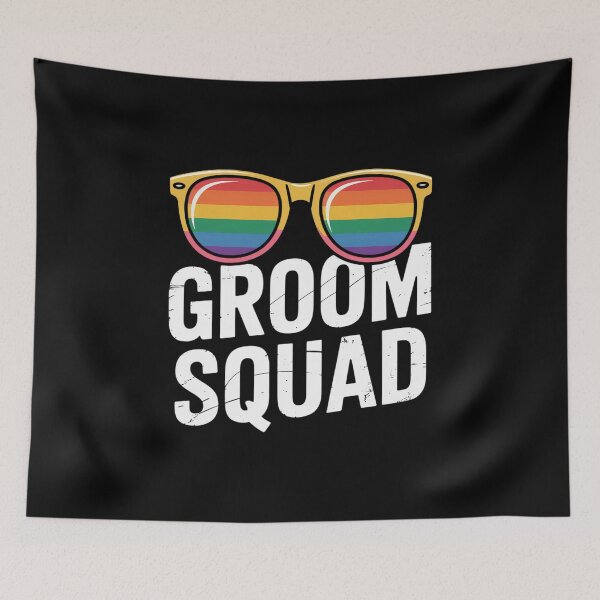 Item preview, Groom Squad LGBT Pride Cool Couples Sunglass Rainbow Wedding  designed and sold by LKappa3Faber.