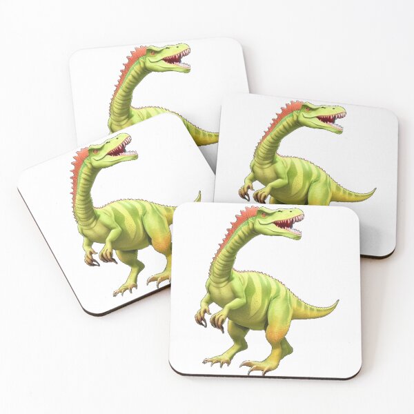 Item preview, Vibrant Cartoon Dino - Cute Green & Orange Dinosaur Illustration designed and sold by vekotpu.