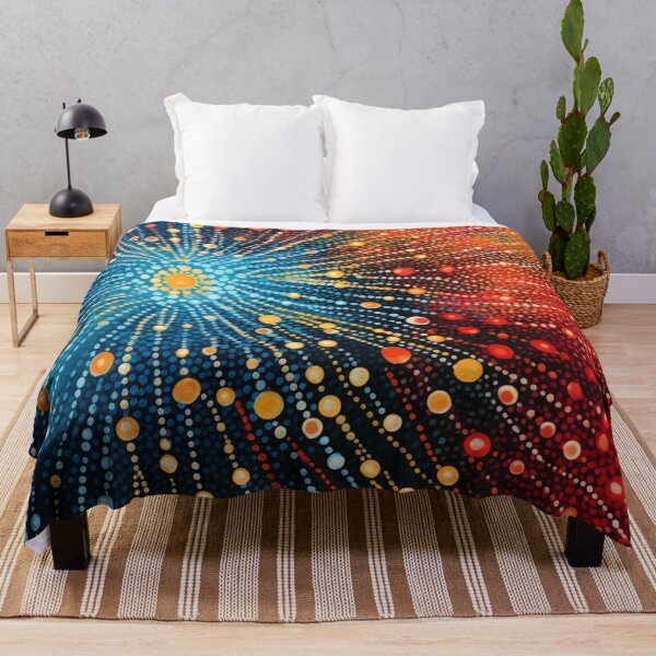 Item preview, Aboriginal Inspired Dot Art - The Ocean is on Fire designed and sold by GrinGalore.