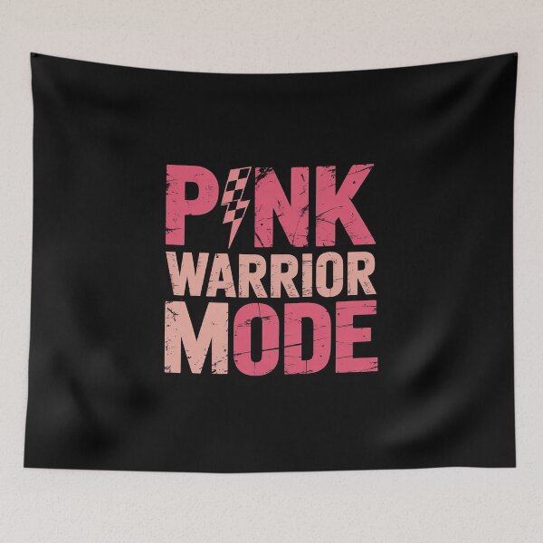 Item preview, Cute Pink Ribbon Warrior Mode - Breast Cancer Survivor designed and sold by DetroitMug.