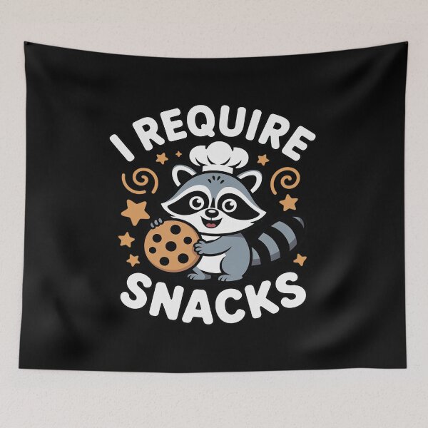 Item preview, Cute Raccoon I Require Snacks Cookie Munching designed and sold by DetroitMug.