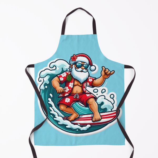 Item preview, Surfing Santa Shaka - Tropical Christmas designed and sold by GREENZ0NE.