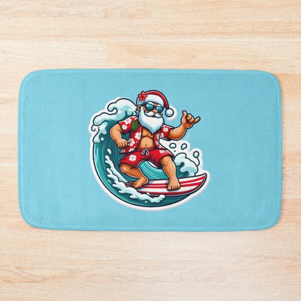 Item preview, Surfing Santa Shaka - Tropical Christmas designed and sold by GREENZ0NE.