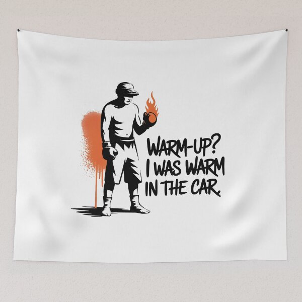 Item preview, Warm-Up? I Was Warm In The Car – Funny Martial Arts Street Art Design designed and sold by WSPrintCrafter.
