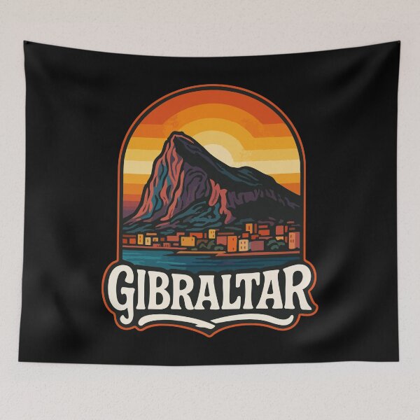 Item preview, Gibraltar Retro Travel designed and sold by TomFrontierArt.