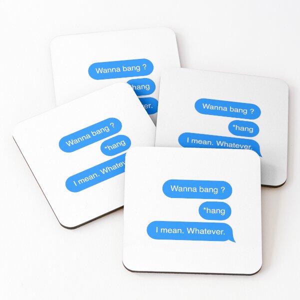 Item preview, Wanna bang? *hang - I mean, whatever - text message meme  designed and sold by MarieBlly.