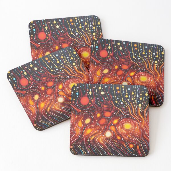 Item preview, Aboriginal Inspired Dot Art - Hot Lava Features designed and sold by GrinGalore.