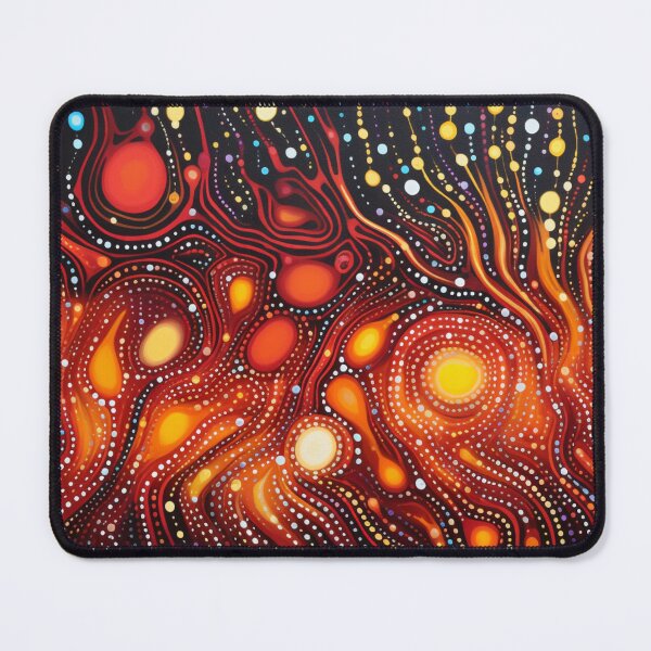 Item preview, Aboriginal Inspired Dot Art - Hot Lava Features designed and sold by GrinGalore.