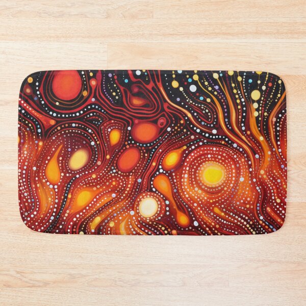 Item preview, Aboriginal Inspired Dot Art - Hot Lava Features designed and sold by GrinGalore.
