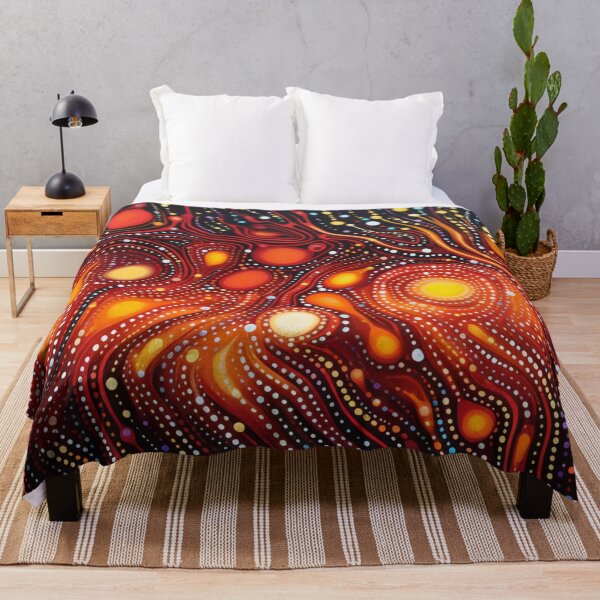 Item preview, Aboriginal Inspired Dot Art - Hot Lava Features designed and sold by GrinGalore.
