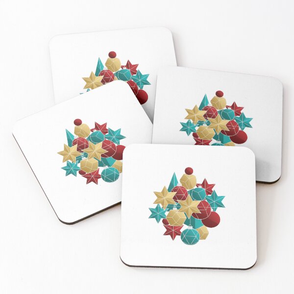 Item preview, “Geometric Christmas Ornaments Cluster Artwork” designed and sold by digisetumedia.