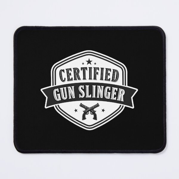 Item preview, Certified Gun Slinger Logo – FPS Inspired Shooter Fan Gamer Badge Art (Black on White) designed and sold by SlightlyUnreal.