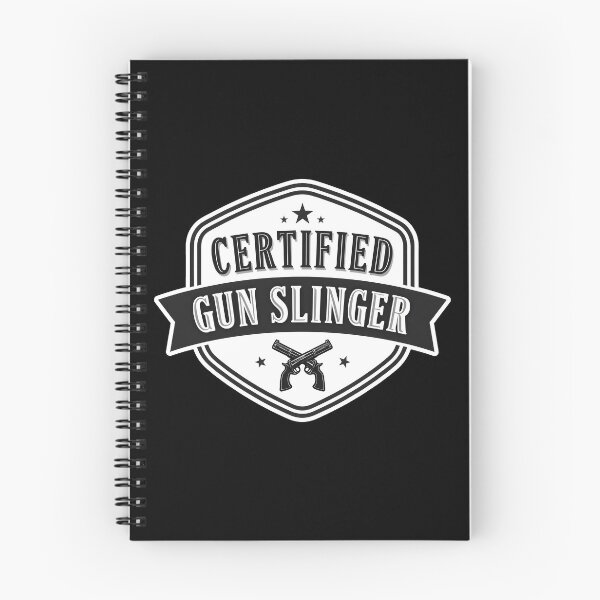 Item preview, Certified Gun Slinger Logo – FPS Inspired Shooter Fan Gamer Badge Art (Black on White) designed and sold by SlightlyUnreal.